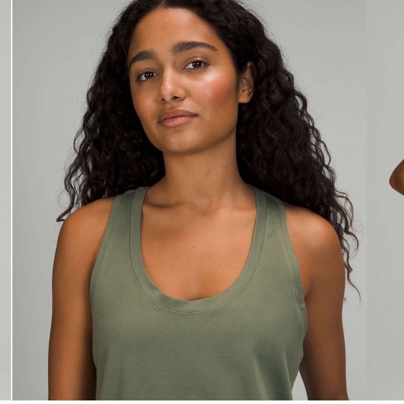 Pristine Rare excellent condition Lululemon Love Tank Green Twill - Picture 4 of 10